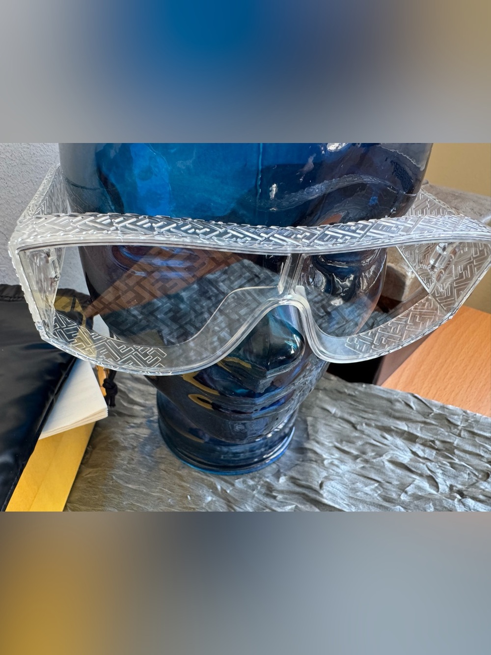 FENDI LAB TRANSPARENT SHIELD SUNGLASSES ITALY